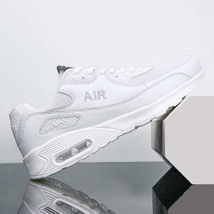 QGK New Men Casual Shoes Breathable Comfortable Fashion Men Shoes Air Cushion Lace-up Sneakers Lightweight Walking Sneakers