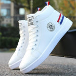 Men's Skateboarding Shoes High Top Sneakers  Breathable White Sports Shoes Students Shoes Street Walking Shoes Chaussure Homme