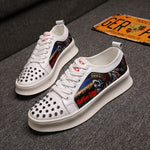 Hip Hop Men Fashion  Metal Graffiti Sneakers