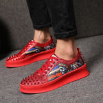 Hip Hop Men Fashion  Metal Graffiti Sneakers