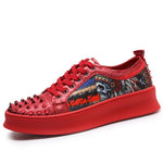Hip Hop Men Fashion  Metal Graffiti Sneakers